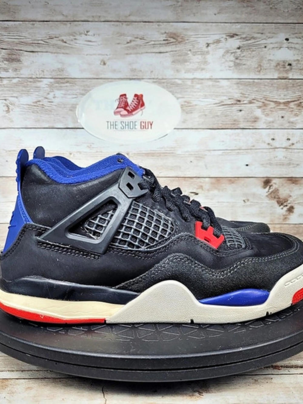 Nike Air Jordan 4 Retro Sneakers Kid's Size 13C Black Basketball Athletic Shoes